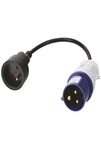 ADAPTATEUR POUR PRISE CARAVANE 16A FICHE MALE