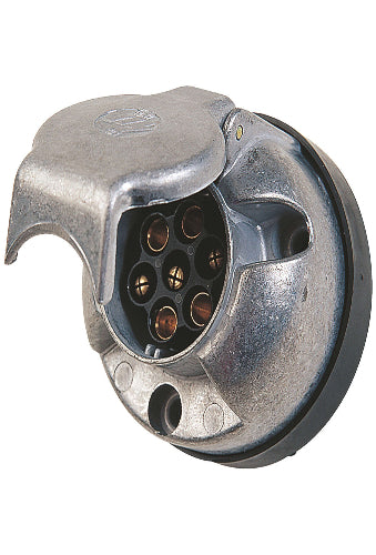 PRISE METAL FEMELLE A FIXER 12V 7 PLOTS